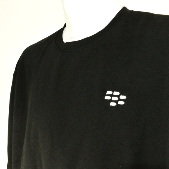 BLACKBERRY BBM VIntage Tech Black Sweatshirt Employee Uniform Shirt Size… - Picture 6 of 10